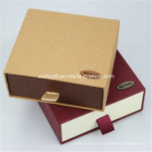 Caja de cartón de papel de cartón de encargo / caja de regalo de desplazamiento / carpeta y cinturón de embalaje cajas de regalo